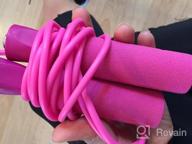 img 1 attached to Weighted Jump Rope For Exercise, Workout, Fitness, Boxing, MMA & Endurance Training - Women Men Kids review by Drew Cage