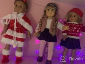 img 6 attached to 18-дюймовая кукольная одежда, набор нарядов для переодевания — 17 октября, повседневное платье и ботинки American Girl Christmas Santa