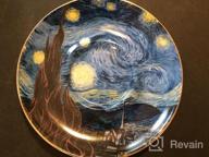 img 1 attached to Coffeezone Vincent Van Gogh Art The Starry Night Porcelain Latte Art Coffee Cup Saucer (Latte 10 Oz) review by Tim Wilson