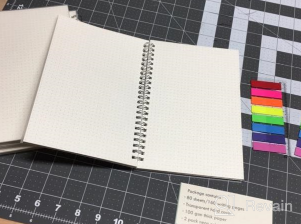 img 1 attached to 4-Pack A5 Dot Grid Notebooks W/ 640 Pages, Neon Color Page Markers - Office & School Supplies review by Albert Dorsett