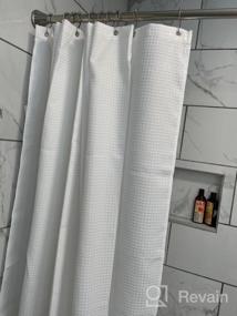 img 6 attached to Нержавеющая изогнутая штанга для занавески для душа 54-90 дюймов, выдвижная сверхмощная штанга для ванной комнаты, высококачественный алюминий черного цвета от KAMANINA