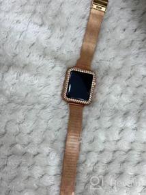 img 8 attached to Rose Gold 41Mm Thin Metal Band & Bumper Case For Apple Watch Series 7/8 Women - Goton