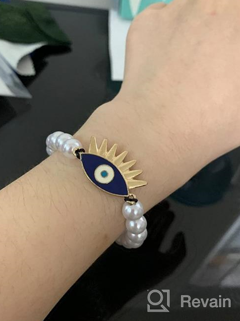 img 1 attached to 👁️ AUROTTI Evil Eye Bracelet: Adjustable Charm for Women and Teen Girls, Retro Vintage Jewelry Amulet, Perfect Gift for Parties review by Nicole Jones