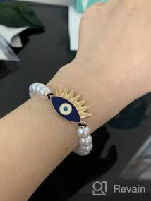 img 5 attached to 👁️ AUROTTI Evil Eye Bracelet: Adjustable Charm for Women and Teen Girls, Retro Vintage Jewelry Amulet, Perfect Gift for Parties