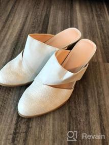 img 8 attached to Backless Chunky Stacked Mules With Cutout Design, Closed Toe And Scale Heels - Slip-On Sandals For Women