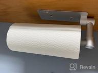 img 1 attached to 𝙉𝙤.𝟭 VICSEED Adjustable Paper Towel Holder Under Cabinet [One Hand Tear Off] Paper Towel Holder Wall Mount [Versatile Rotatable] Paper Roll Holder For Kitchen Bathroom Toilet RVs (Adhesive, Screw) review by Jonathan Roloff