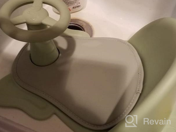 img 1 attached to Portable Baby Bath Seat With Non-Slip Mat - BLANDSTRS Toddler Chair For Babies 6 Months & Up (Green)” review by Chris Thrower