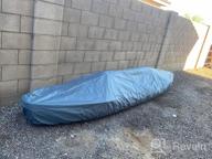 img 1 attached to 420D Thickened Waterproof Kayak Cover - Anzid Canoe Dust UV Sunblock Shield Protector For Indoor/Outdoor Storage (Grey, 11.8Ft~13.1Ft/3.6~4M) review by Andrew Frison
