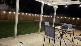 img 6 attached to 🌞 Mlambert 2 Pack 48FT Dimmable Solar String Lights Outdoor - 3-Color in 1, Remote Control Included - Waterproof & Shatterproof LED Bulbs for Café, Yard - Indoor/Outdoor Solar Patio Lights