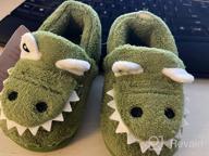 img 1 attached to Dinosaur Slippers: Best Indoor Bedroom Shoes and Slippers for Toddler Boys review by Bishop Terry