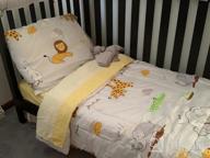 img 1 attached to Adorable Flysheep 4 Piece Beige Toddler Bedding Set With Happy Animal Prints - Soft And Comfortable Microfiber For Baby Boys And Girls review by Motogp Portillo