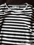 img 1 attached to UNACOO Crewneck Long Sleeve T Shirt Stripes Girls' Clothing in Tops, Tees & Blouses review by Monica Williams