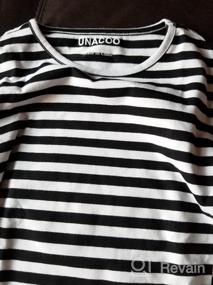 img 6 attached to UNACOO Crewneck Long Sleeve T Shirt Stripes Girls' Clothing in Tops, Tees & Blouses
