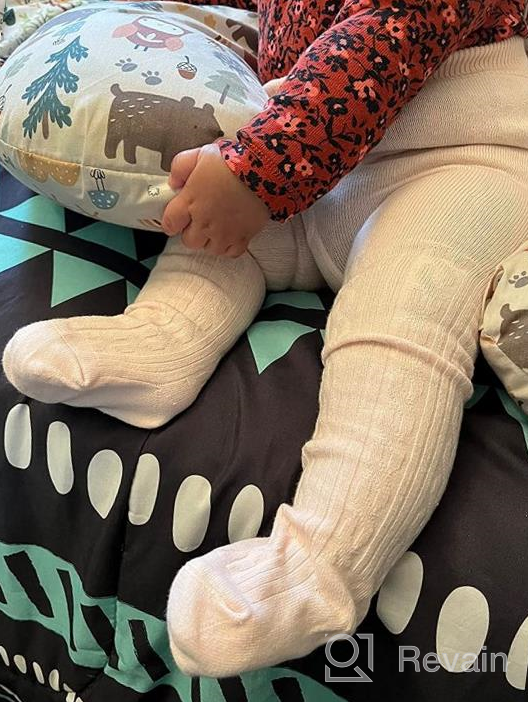 img 1 attached to Cute And Cozy: EPEIUS Cable Knit Tights For Your Baby Girl - Available In Multiple Pack Sizes! review by Josh Hamler