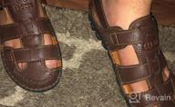 img 1 attached to Ultimate Comfort and Style: UPIShi Leather Sandals Fisherman Adjustable Men's Shoes review by Nick Tucker