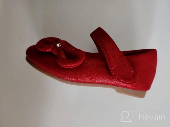 img 1 attached to DREAM PAIRS Toddler/Little Girl Mary Jane Flat with Side Bow and Buckle Strap review by Predrag Hall