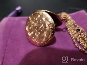 img 8 attached to Сохраните свои воспоминания с нашим ожерельем-медальоном в виде цветка с покрытием из 18-каратного золота - идеальный подарок на любой случай!