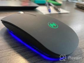 img 6 attached to RGB Wireless Mouse, Uiosmuph G18 Rechargeable Silent Backlit USB & Type C Laptop Mouse With RGB Backlight, Metal Base & Type C Charging (Rose Gold)