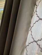 img 1 attached to MIUCO White Sheer Embroidery Trellis Design Grommet Curtains 95" Long For French Doors - 2 Panels (2 X 37" Wide) review by Rex Bareham