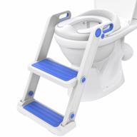 victostar potty training seat with step stool ladder, foldable potty training toilet for kids boys girls toddlers-comfortable cushion safe handle anti-slip pads logo