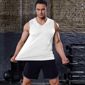 img 3 attached to Power up Your Muscle-Building Routine with COOFANDY Workout Sleeveless Men's Clothing