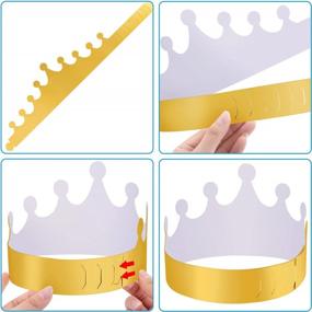 img 2 attached to 28-Piece Golden Paper Crowns Set - Perfect For Kids & Adults Birthday Parties!