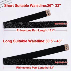 img 2 attached to Lovful Stretchy Rhinestone Belt For Women,Crystal Elastic Dress Belt,Sparkle Bling Waist Belt