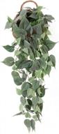 3.2ft artificial fake ivy vine hanging plants for wall decor - scindapsus leaves home room garden indoor outdoor decoration logo
