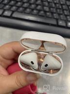 img 1 attached to Elago AirPods 2 Dust Guard (Rose Gold, 2 Sets) Dust-Proof Metal Cover, Luxurious Finish, Watch Installation Video - Compatible With Apple AirPods 2 Wireless Charging Case [US Patent Registered] review by Jonathan Germain