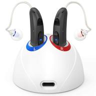 vivtone ric02: professional rechargeable hearing device for seniors and adults with dual mics for noise cancellation and best sound gain – ideal for digital devices (pair) logo