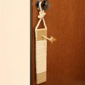 img 1 attached to 🐱 19-Inch Carpeted Kitty Scratch Surface Door Hanger Post by Ware Manufacturing