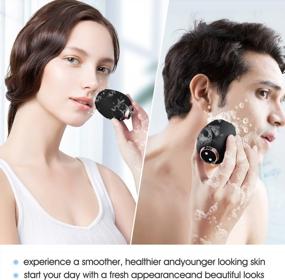 img 2 attached to Electric Facial Cleansing Brush For Women & Men - Food Grade Silicone, Waterproof Face Scrubber With Wireless Charging And Smart Timer - Gentle Exfoliating And Massaging.