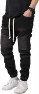 джинсовые байкерские брюки-джоггеры с эффектом кислотной стирки для мужчин - подчеркните свой стиль логотип