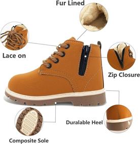 img 3 attached to 💦 Toddler Waterproof Outdoor Boys' Shoes: BEBARFER Anti-Slip Boots
