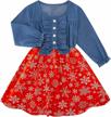 enchanting little girls' princess dresses: sleeveless denim tops, floral print tutu skirts, one-piece outfit logo