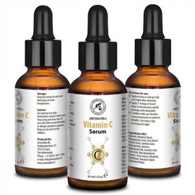 img 2 attached to Pure & Natural Vitamin C Serum For Face - 1.0 Oz With Vitamin E & Hyaluronic Acid - Effective Facial Serum For All Skin Types - Glass Bottle
