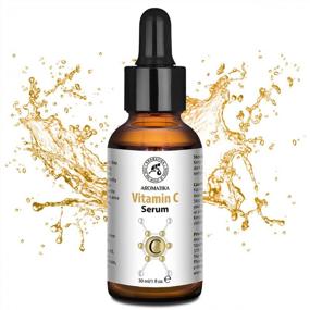 img 1 attached to Pure & Natural Vitamin C Serum For Face - 1.0 Oz With Vitamin E & Hyaluronic Acid - Effective Facial Serum For All Skin Types - Glass Bottle