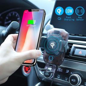 img 4 attached to 📲 Wireless Car Charger Mount, Auto-Clamping Air Vent Dashboard Car Phone Holder Compatible with Galaxy S10/S10+/S9, iPhone 11/11 Pro/11 Pro Max/XSMax/XS/XR/X/8P/8 - Improved SEO-Friendly Product Name