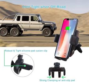 img 2 attached to 📲 Wireless Car Charger Mount, Auto-Clamping Air Vent Dashboard Car Phone Holder Compatible with Galaxy S10/S10+/S9, iPhone 11/11 Pro/11 Pro Max/XSMax/XS/XR/X/8P/8 - Improved SEO-Friendly Product Name