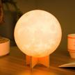 oxyled 16 color 3d moon lamp - remote control, usb rechargeable dimmable led night light for kids & adults! logo