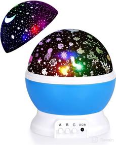 img 4 attached to 🌟 2 in 1 Kids Night Light Moon Star Projector and Undersea Lamp: 360-Degree Rotating 8 Colors Night Light for Kids Bedroom Decoration