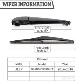 img 3 attached to 🚙 Premium Rear Wiper Arm Blade Nut Set Replacement for Jeep Grand Cherokee 2011-2017 - Exclusive Rear Wiper Cover Accessories Assembly, Wiper Cap Set for Back Windshield Window Laredo 68197131AA