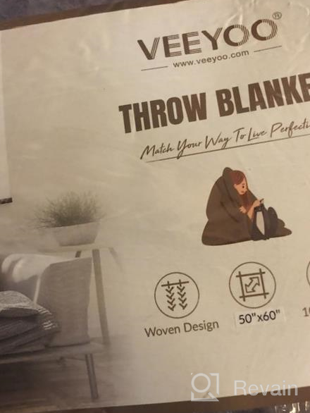 img 1 attached to VEEYOO Charcoal Throw Blanket - 🧶 Cozy Knitted Blanket for Couch, Bedroom, and Office review by William Lin