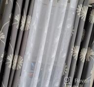 img 1 attached to Enhance Your Home With VOGOL'S Elegant Beige Floral Embroidered Sheer Curtains - Perfect For Living Room And Bedroom Windows review by Noe Epps