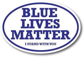 img 3 attached to 👮 Blue Lives Matter Oval Magnet Decal - 4x6 Inches, Automotive Magnet for Car Truck SUV, Heavy Duty - Show Your Support for Law Enforcement - Magnet Me Up