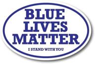 👮 blue lives matter oval magnet decal - 4x6 inches, automotive magnet for car truck suv, heavy duty - show your support for law enforcement - magnet me up логотип