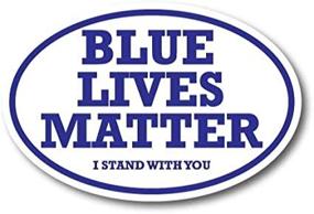 img 2 attached to 👮 Blue Lives Matter Oval Magnet Decal - 4x6 Inches, Automotive Magnet for Car Truck SUV, Heavy Duty - Show Your Support for Law Enforcement - Magnet Me Up