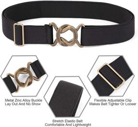 img 2 attached to 👗 Streamlined Comfort: JASGOOD Women's Elastic Adjustable Belts for Invisible and Effortless Style