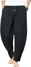 img 3 attached to Stay Comfortable And Stylish This Summer With WZIKAI Men'S Cotton Linen Pants