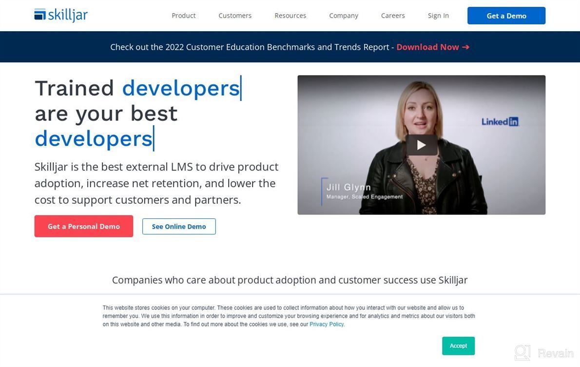 img 1 attached to Skilljar Customer Education Platform review by Justin Verslues